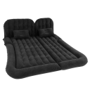 Cama de ar portátil para automóvel 2 em 1 174 x 126 cm Preta PVC Almofada macia com bomba e apoios de cabeça para SUV 5