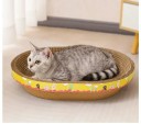 Cama para gatos de cartón ondulado Rascador multifuncional para afilar las garras Cómodo lugar de descanso para gatos Dimensiones 40 x 28 x 8 cm 4