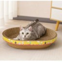 Cama para gatos de cartón ondulado Rascador multifuncional para afilar las garras Cómodo lugar de descanso para gatos Dimensiones 40 x 28 x 8 cm 5