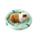 Cama refrescante de verão para hamsters 21 cm Cama redonda verde com padrão de abacate Diâmetro interno 14 cm Refresco para pequenos roedores 2
