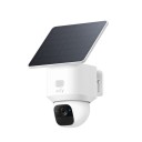 Câmara de segurança exterior 2K com painel solar 360° de rotação 70° de inclinação tecnologia SolarPlus câmara de vigilância branca para proteção 1