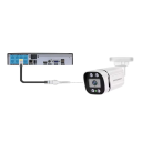 Câmara de segurança exterior com visão nocturna 4MP 8MP 3840p HD lente 2,8 mm DC 12V câmara branca à prova de água para vigilância da casa 3