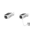 Cámara de seguridad WiFi exterior con detección PIR lente de 5MP 3,6 mm alimentación solar blanca cámara IP66 para vigilancia de casa y terreno 2