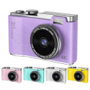 Câmara portátil 112 x 64 x 40 mm 48 MP UHD 4K CCD câmara 2,4" LCD dual lente 64GB cartão retro vlog câmara 3