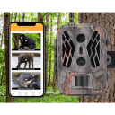 Cámara trampa 36MP 4K con visión nocturna y detección de movimiento Doble lente 4G transmisión en vivo 30fps LCD 2,4" Impermeable IP65 TF 256GB 8000mAh 2