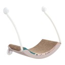 Camas suspensas para gatos na janela com ventosas 50 x 28 cm Arranhador de cartão e brinquedo Camas curvadas para vidro 7