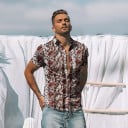Cămașă bărbătească cu mâneci scurte F695 7