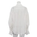 Cămașă elegantă pentru femei, într-o singură culoare, cu guler, mâneci lărgite, închidere cu nasturi, bluză stilată din amestec de viscoză 22