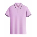 Cămașă polo pentru femei cu mânecă scurtă, decolteu în V, guler, nasturi, uni, poliester, confortabilă, elegantă, casual, top de vară 2