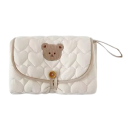Cambiador plegable para bebés 70 x 50 cm Cambiador con motivo de oso Cambiador portátil suave 2