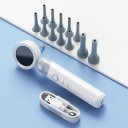 Caméra auriculaire visuelle otoscope avec 12 embouts Résolution 1920 x 1080 px et écran de 1,38 pouce Batterie 2000 mAh Couleur blanche Pour le nettoyage des oreilles 2