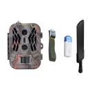 Caméra de chasse 36MP 4K avec vision nocturne et détection de mouvement Double objectif 4G transmission en direct 30fps LCD 2,4" Étanche IP65 TF 256GB 1