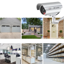 Cameră de securitate falsă solară cu LED roșu, simulare CCTV impermeabilă, utilizare în exterior, suport reglabil la 360°, montare pe perete 3