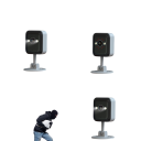 Cameră de securitate WiFi 1080P 3,6 mm 4× zoom mod nocturn detecție mișcare plastic alb pentru monitorizare exterioară și interioară 2