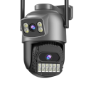 Caméra de sécurité extérieure 8MP avec image duale 4MP+4MP Connexion WiFi Zoom numérique 5x Vision nocturne Audio bidirectionnel 1