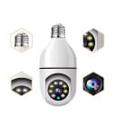 Caméra de sécurité IP WiFi pour douille E27 avec vision nocturne 3MP HD caméra blanche pour surveillance domestique et surveillance à distance 4