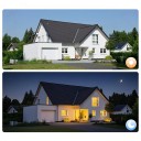 Caméra de sécurité WiFi avec rotation à 355° et inclinaison à 90°, capteur Sony, objectif de 4 mm, IP66, vision nocturne en couleur, noire, surveillance extérieure 4