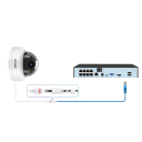 Cameră de supraveghere IP 8MP 3840×2160 3,6 mm cu vedere nocturnă infraroșu 30 m dome albă pentru supravegherea interiorului și exteriorului 6