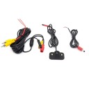 Caméra de voiture avec éclairage LED et objectif orientable Support adhésif Capteur CCD 480 TVL Formats PAL et NTSC Étanchéité Câble de 6 m 7
