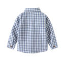 Camicia a quadri per bambini con colletto Camicia di cotone a maniche lunghe per ragazzi Neonati Top casual con bottoni Vari colori 2
