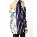 Camicia a righe da donna A546 2