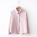 Camicia a righe da donna con maniche lunghe 9