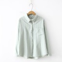 Camicia a righe da donna con maniche lunghe 11