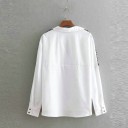 Camicia bianca da donna con decorazione 3