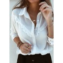 Camicia bianca da donna con volant Eliana 1