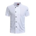 Camicia da cuoco a maniche corte con colletto e bottoni in poliestere abbigliamento da lavoro per la cucina abbigliamento gastronomico 4