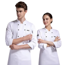 Camicia da cuoco a maniche lunghe con bottoni colletto e tasche in poliestere abbigliamento da lavoro per cucina abbigliamento gastronomico 5