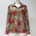 Camicia da donna con fiori 2
