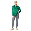 Camicia da donna in satin con maniche lunghe dal taglio morbido, superficie lucida, colletto classico, polsino con bottone e orlo dritto 5