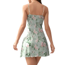 Camicia da notte da donna con motivo floreale Camicia leggera ed elegante con orlo arricciato Intimo notturno confortevole in poliestere 7