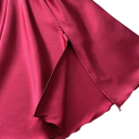 Camicia da notte in satin per donna con pizzo Elegante camicia monocolore con scollatura a V Lingerie di lusso in leggero poliestere Vari colori 2