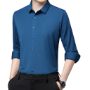 Camicia da uomo a manica lunga in tinta unita 8