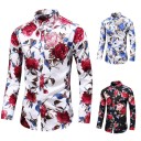 Camicia da uomo con fiori A2654 2