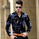 Camicia da uomo con fiori F691 2