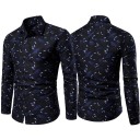 Camicia da uomo con foglie F527 2