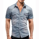 Camicia di jeans da uomo F458 3