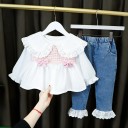 Camicia e pantaloni in denim per bambina 6