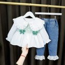 Camicia e pantaloni in denim per bambina 7