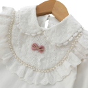 Camicia in pizzo per ragazze con colletto e maniche lunghe 6