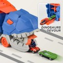 Camion dinosauro pieghevole 50 cm in plastica portatile con 4 piccole auto 2