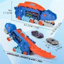 Camion dinosauro pieghevole 50 cm in plastica portatile con 4 piccole auto 3