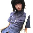 Camisa azul elegante para mujer con manga corta Blusa estilosa con cuello y cierre asimétrico de botones Top cómodo de algodón y poliéster 10