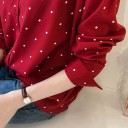 Camisa de bolinhas feminina 3