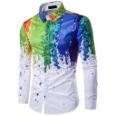 Camisa de color para hombre F541 4