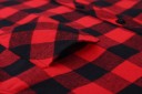 Camisa de cuadros para hombre con estampado - Rojo-negro 2