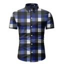 Camisa de cuadros para hombre F470 4